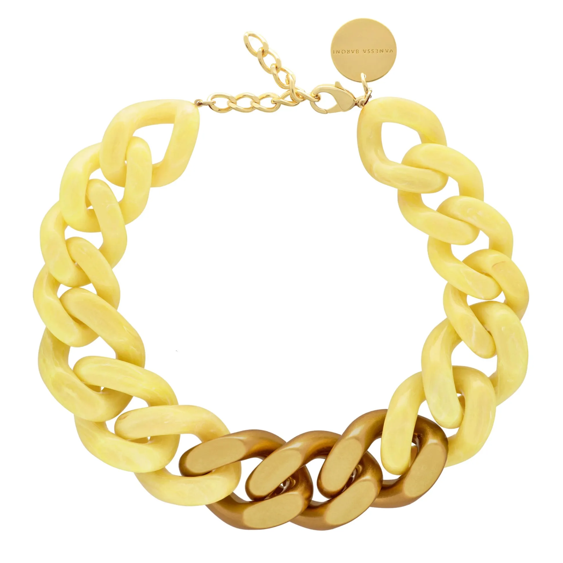 Vanessa Baroni Halsketten|Great Necklace With Gold - Yellow Marble