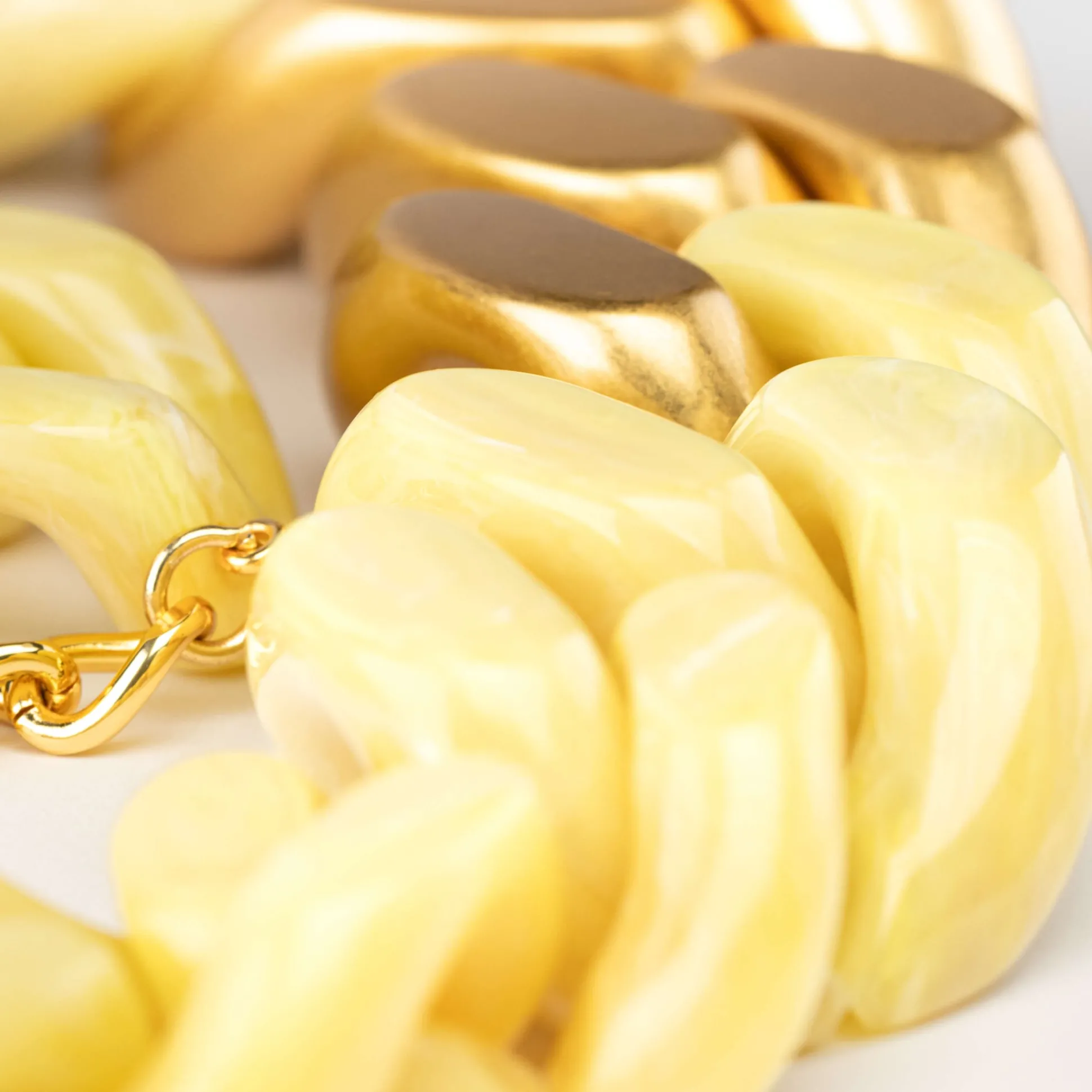 Vanessa Baroni Halsketten|Great Necklace With Gold - Yellow Marble