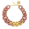 Vanessa Baroni Halsketten|Great Necklace With Gold - Rose Marble