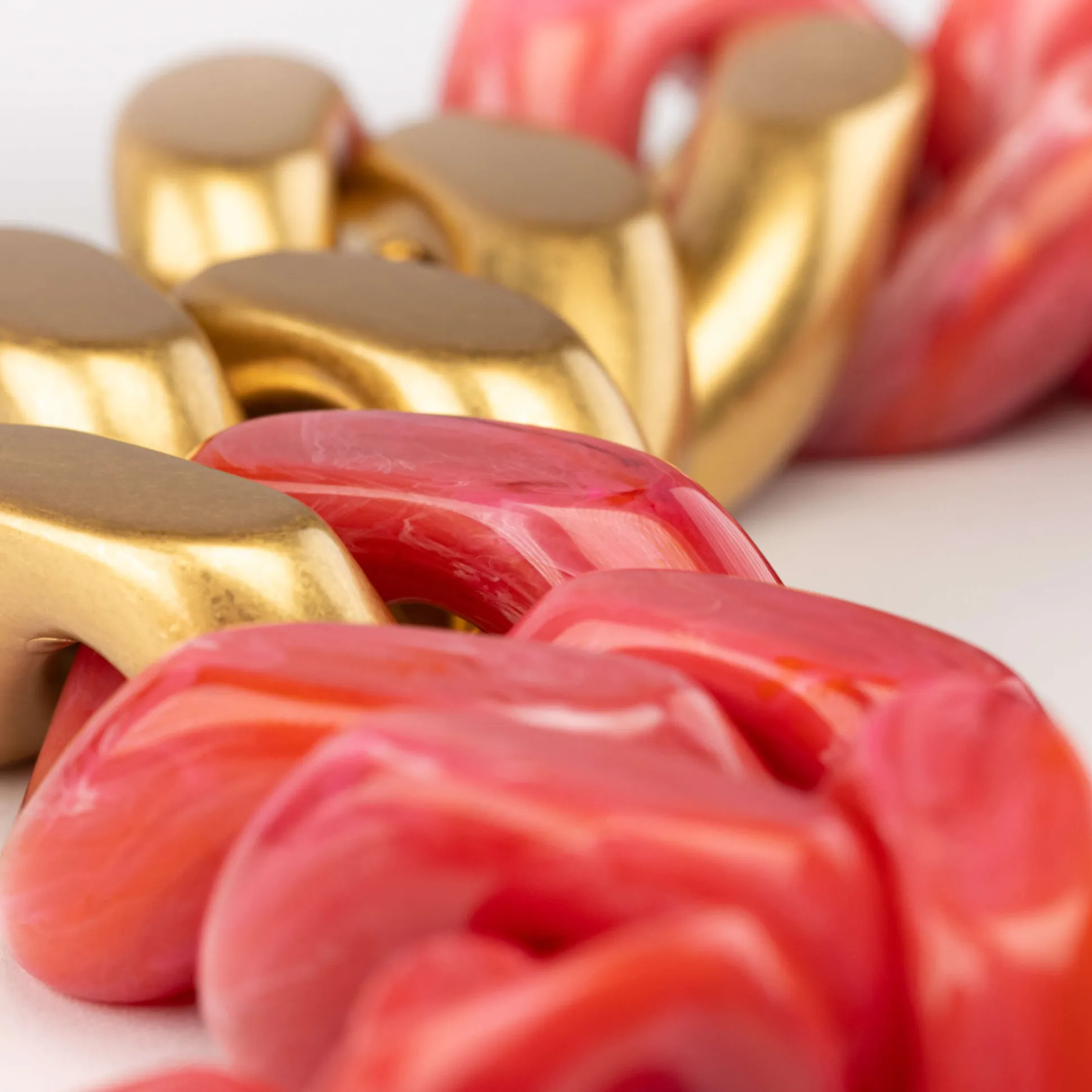 Vanessa Baroni Halsketten|Great Necklace With Gold - Pink Marble