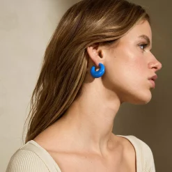 Vanessa Baroni Ohrringe|Moon Earring Blue