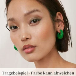 Vanessa Baroni Ohrringe|Moon Earring Grey Marble