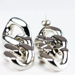 Vanessa Baroni Ohrringe|New Flat Chain Earring Silver