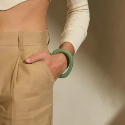 Vanessa Baroni Armbänder|Oval Edged Bangle Mint