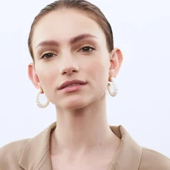 Vanessa Baroni Ohrringe|Rope Earring Off White