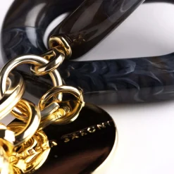 Vanessa Baroni Schlusselanhanger|Round Chain Key Ring Blue Multicolor