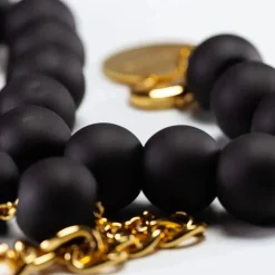 Vanessa Baroni Halsketten|Small Beads Necklace Short Matt Black