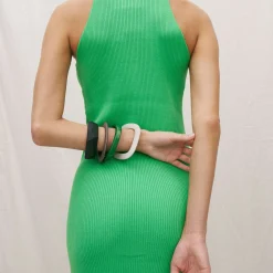 Vanessa Baroni Armbänder|Squared Bangle Matt Grey