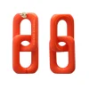 Vanessa Baroni Ohrringe|Squared Double Earring Small Orange