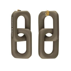 Vanessa Baroni Ohrringe|Squared Double Earring Small Olive