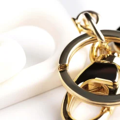 Vanessa Baroni Schlusselanhanger|Squared Key Ring Off-White