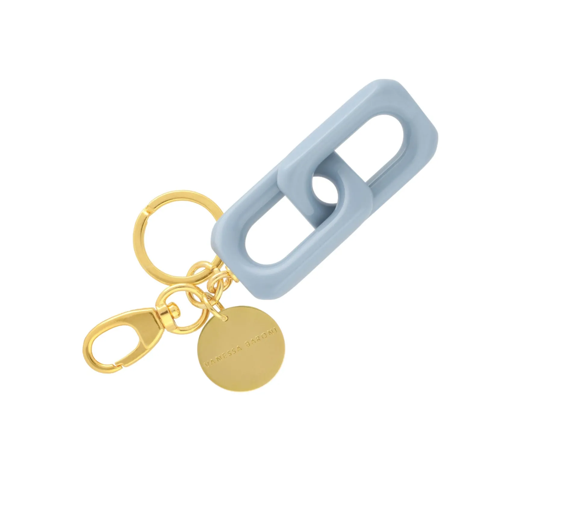 Vanessa Baroni Schlusselanhanger|Squared Key Ring Pigeon Blu