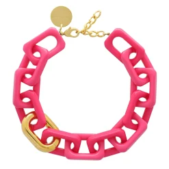 Vanessa Baroni Halsketten|Squared Necklace Short Pink