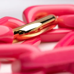 Vanessa Baroni Halsketten|Squared Necklace Short Pink