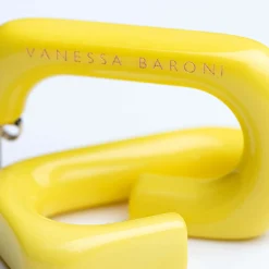 Vanessa Baroni Ohrringe|Squared Single Earring Large Yellow