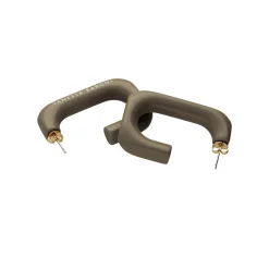 Vanessa Baroni Ohrringe|Squared Single Earring Small Olive