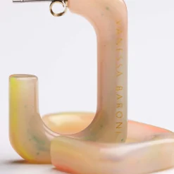 Vanessa Baroni Ohrringe|Squared Single Earring Small Neon Rainbow