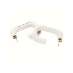 Vanessa Baroni Ohrringe|Squared Single Earring Small Off-White