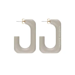 Vanessa Baroni Ohrringe|Squared Single Earring Small Grey