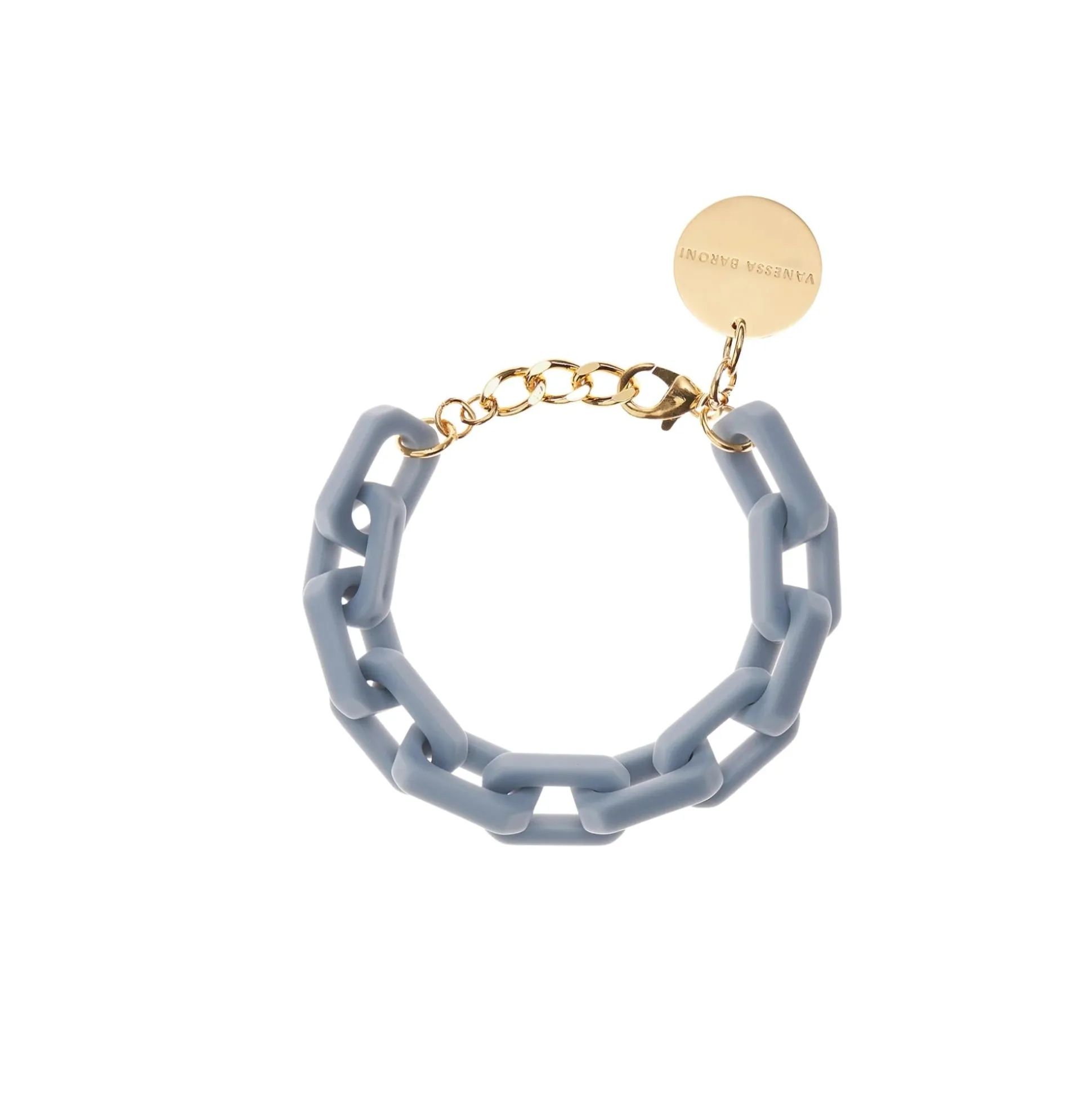 Vanessa Baroni Armbänder|Tank Bracelet Matt Pigeon Blue
