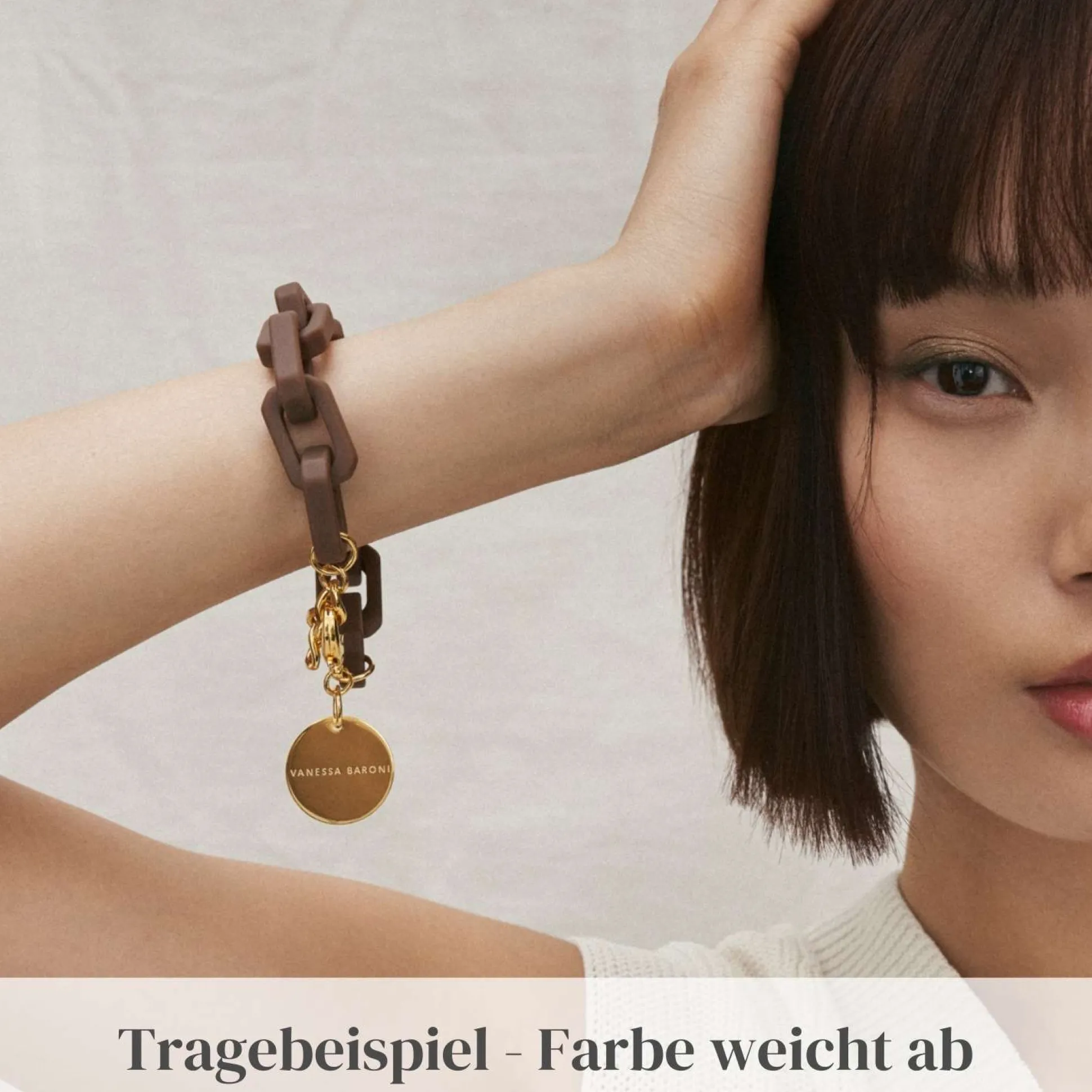 Vanessa Baroni Armbänder|Tank Bracelet Winter Taupe