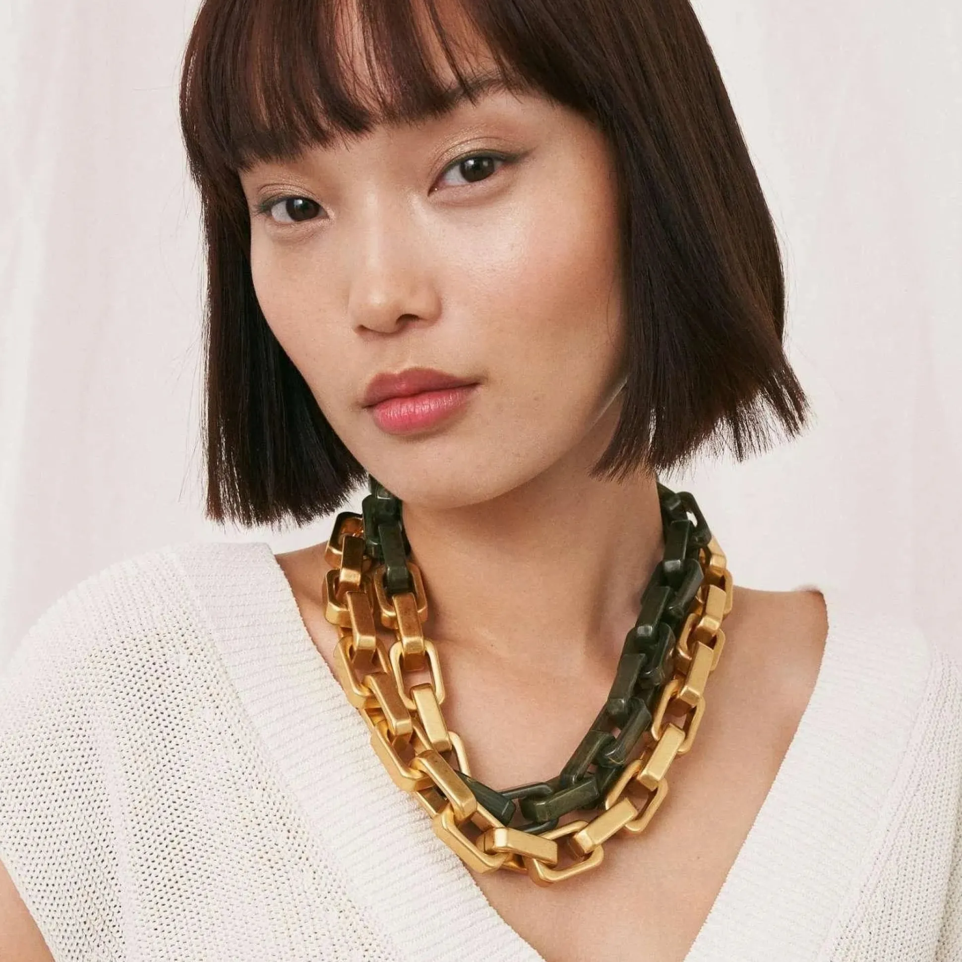 Vanessa Baroni Halsketten|Tank Necklace Gold Vintage