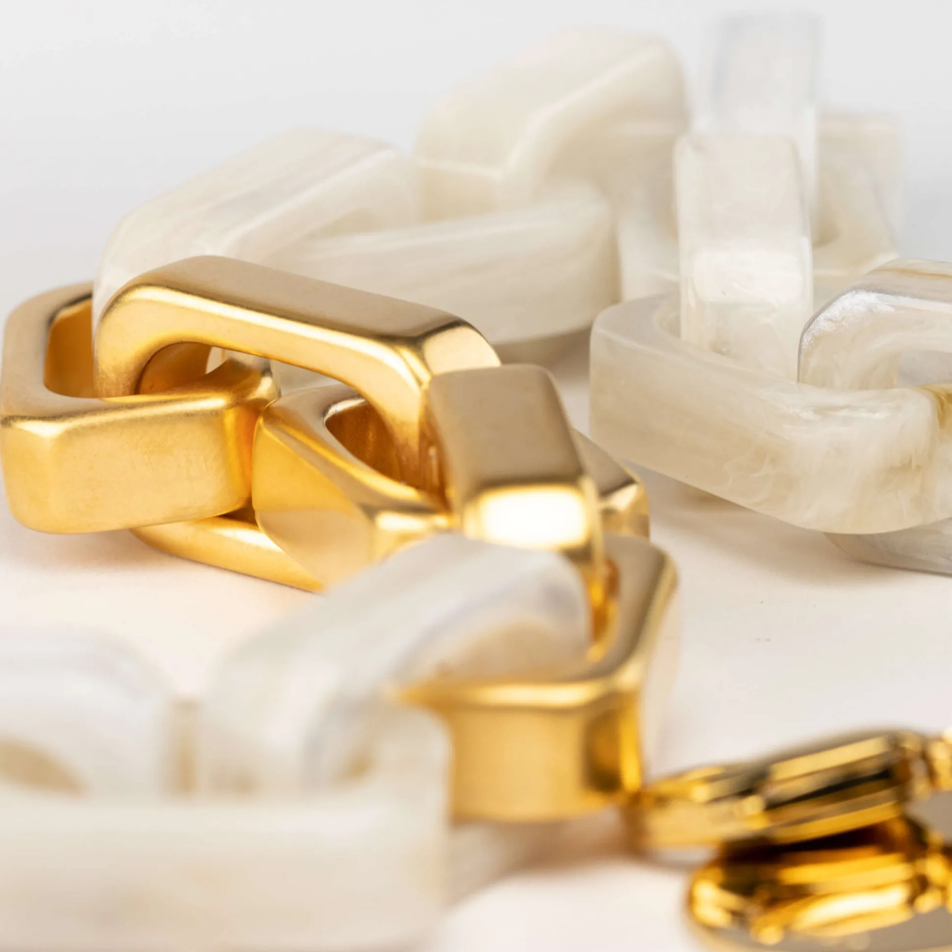 Vanessa Baroni Halsketten|Tank Necklace White Marble