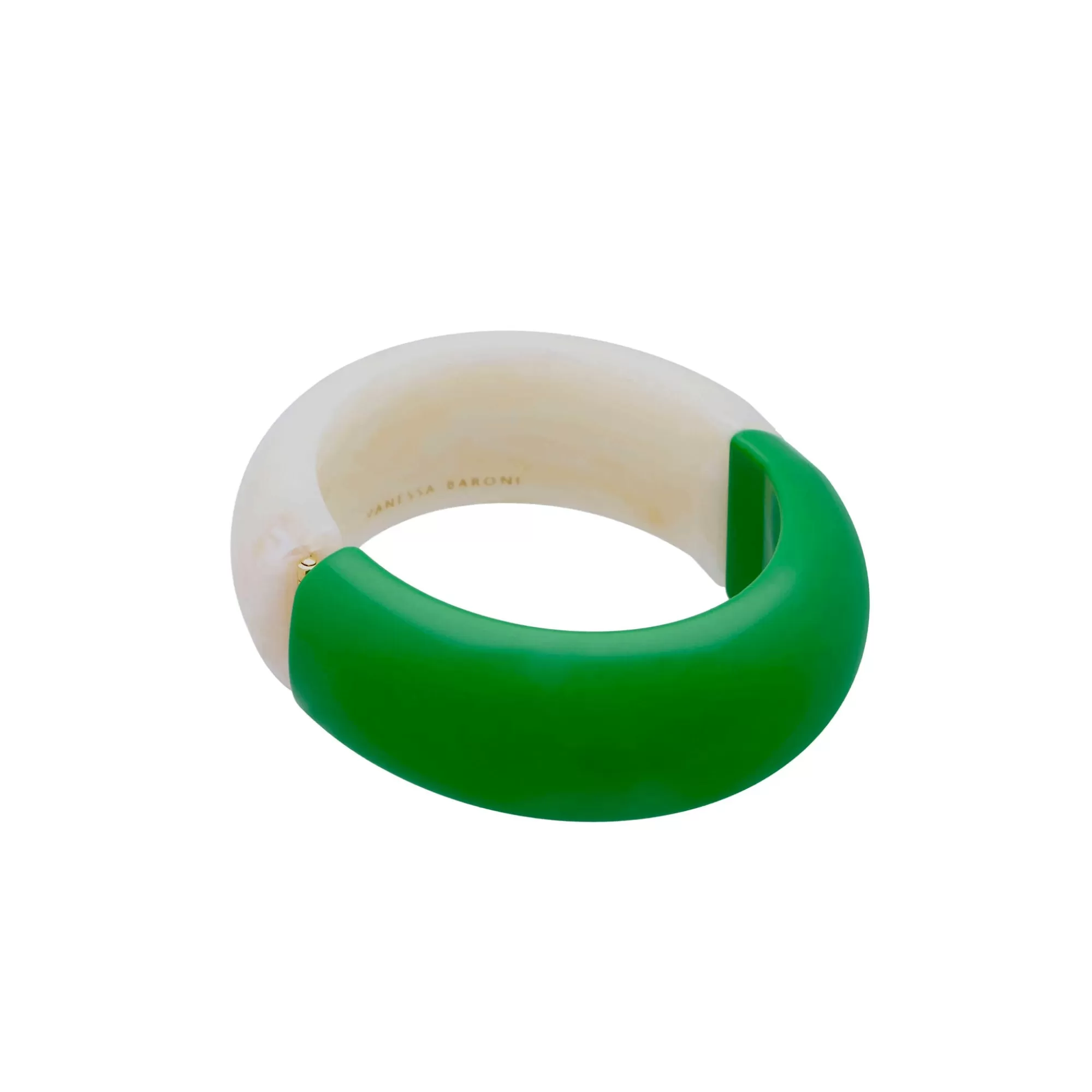Clearance Vanessa Baroni 2 Color Bangle - Green Pearl Marble