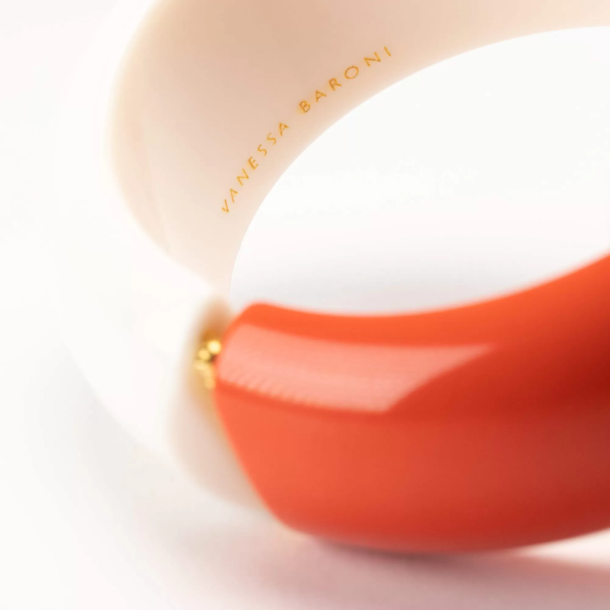 Outlet Vanessa Baroni 2 Color Bangle - Red Off White