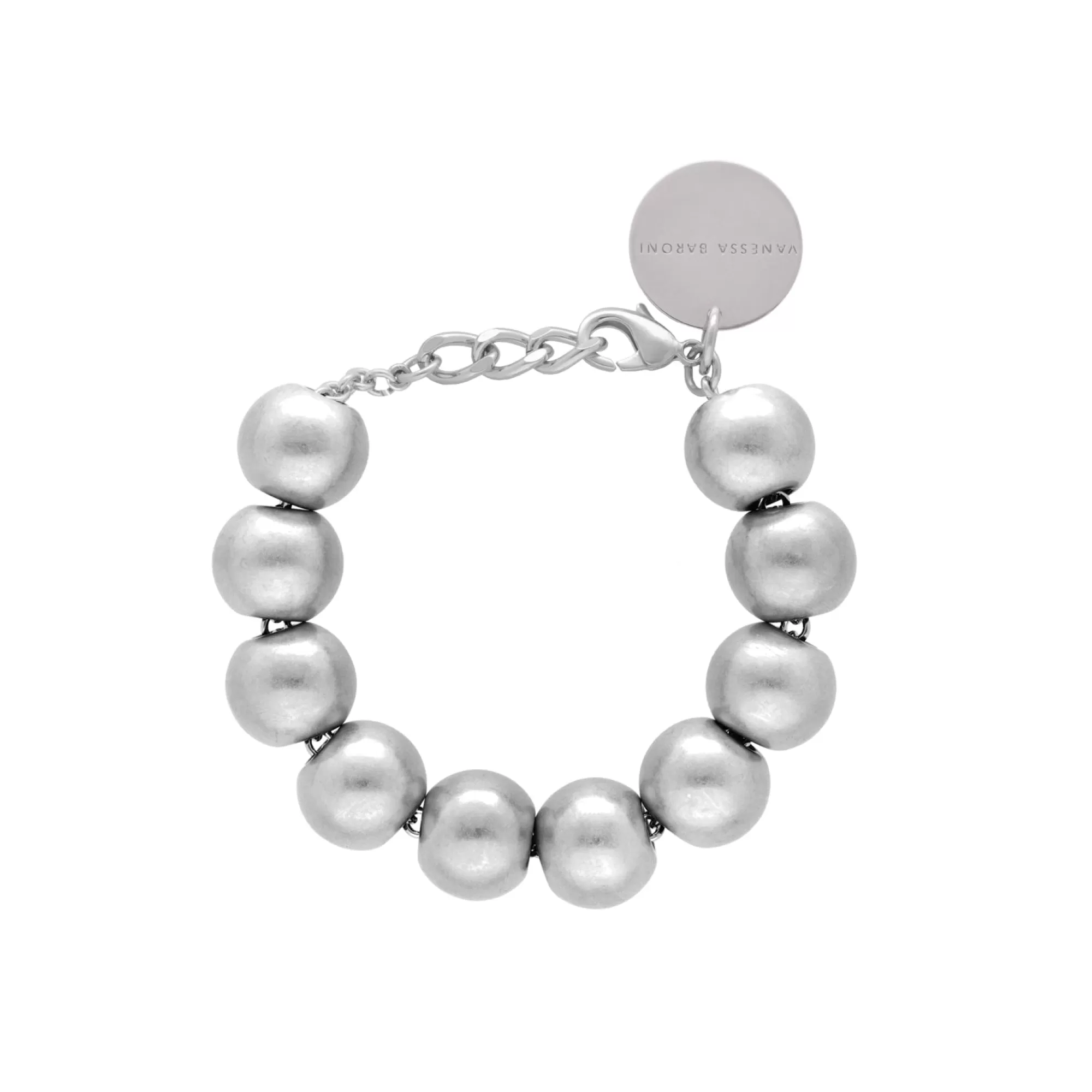Best Vanessa Baroni Beads Bracelet Silver Vintage