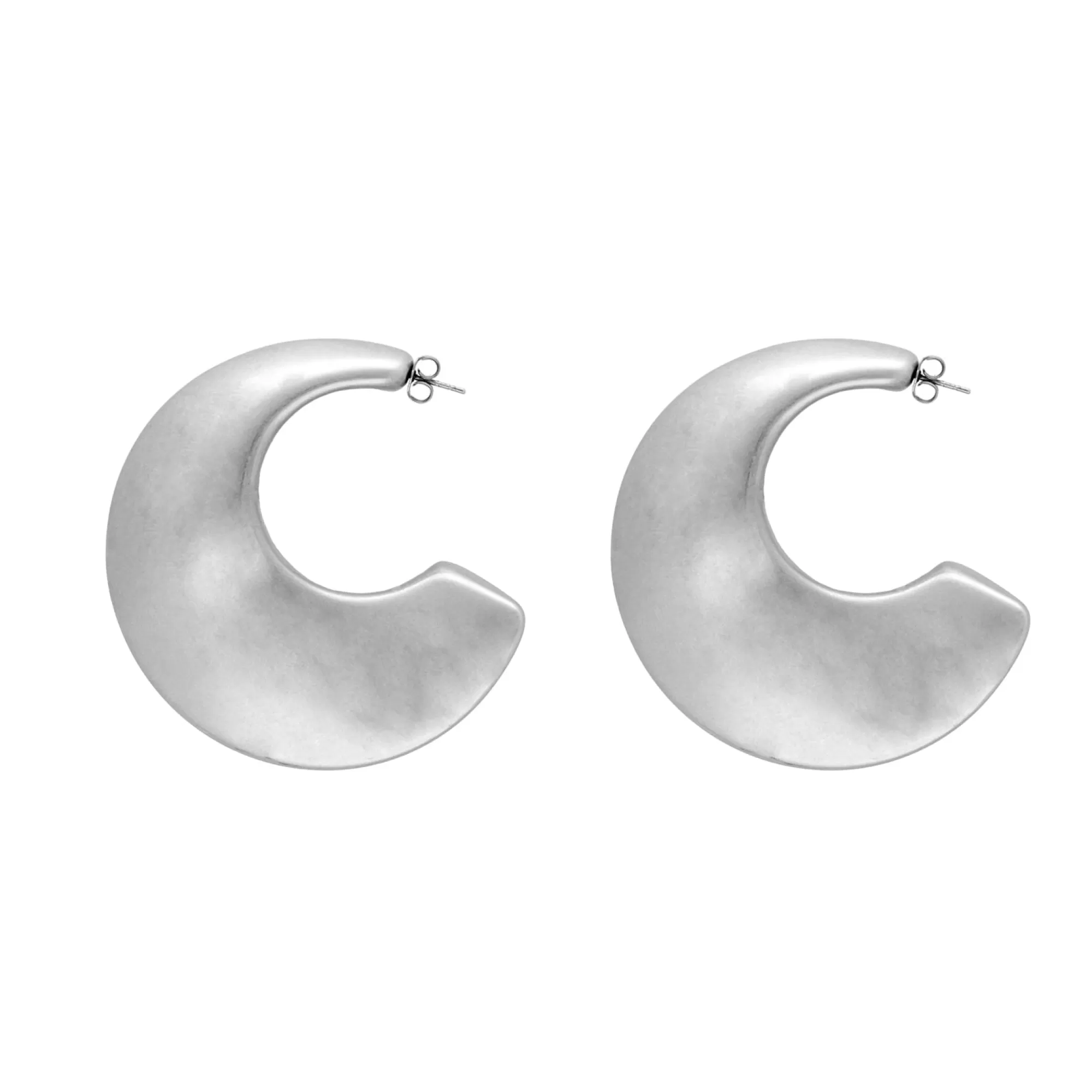 Clearance Vanessa Baroni Big Moon Earring Silver Vintage