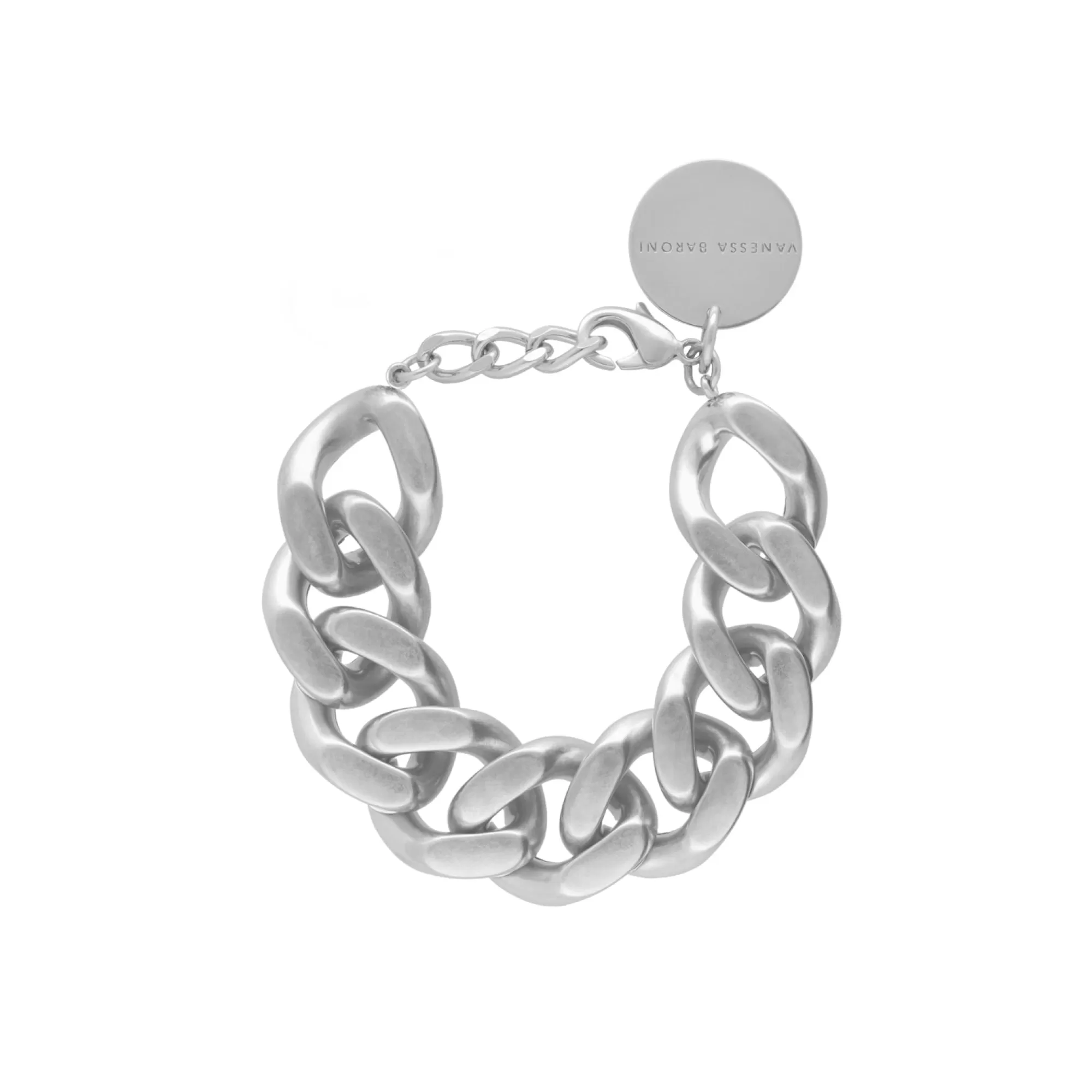 Fashion Vanessa Baroni Flat Chain Bracelet Silver Vintage