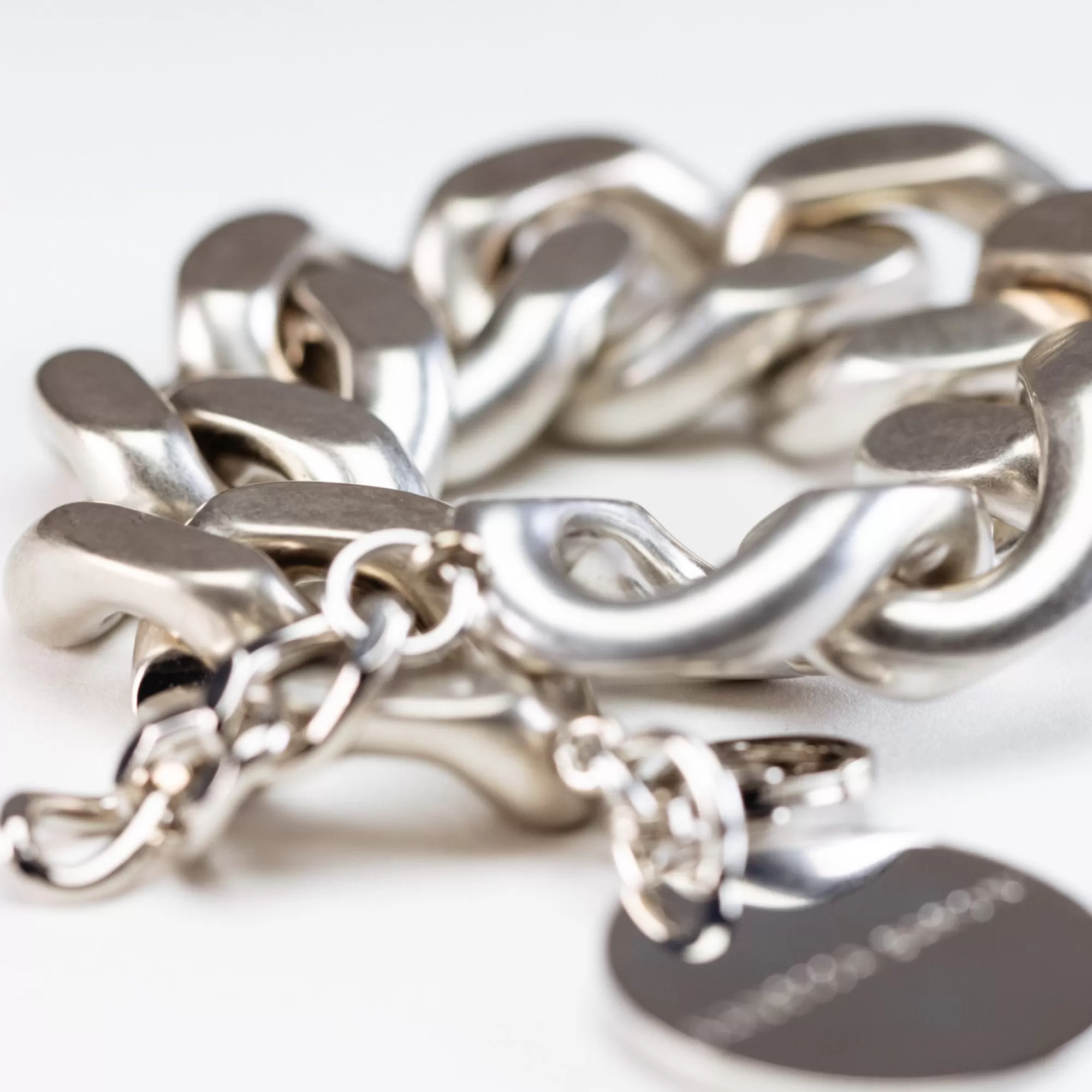 Fashion Vanessa Baroni Flat Chain Bracelet Silver Vintage