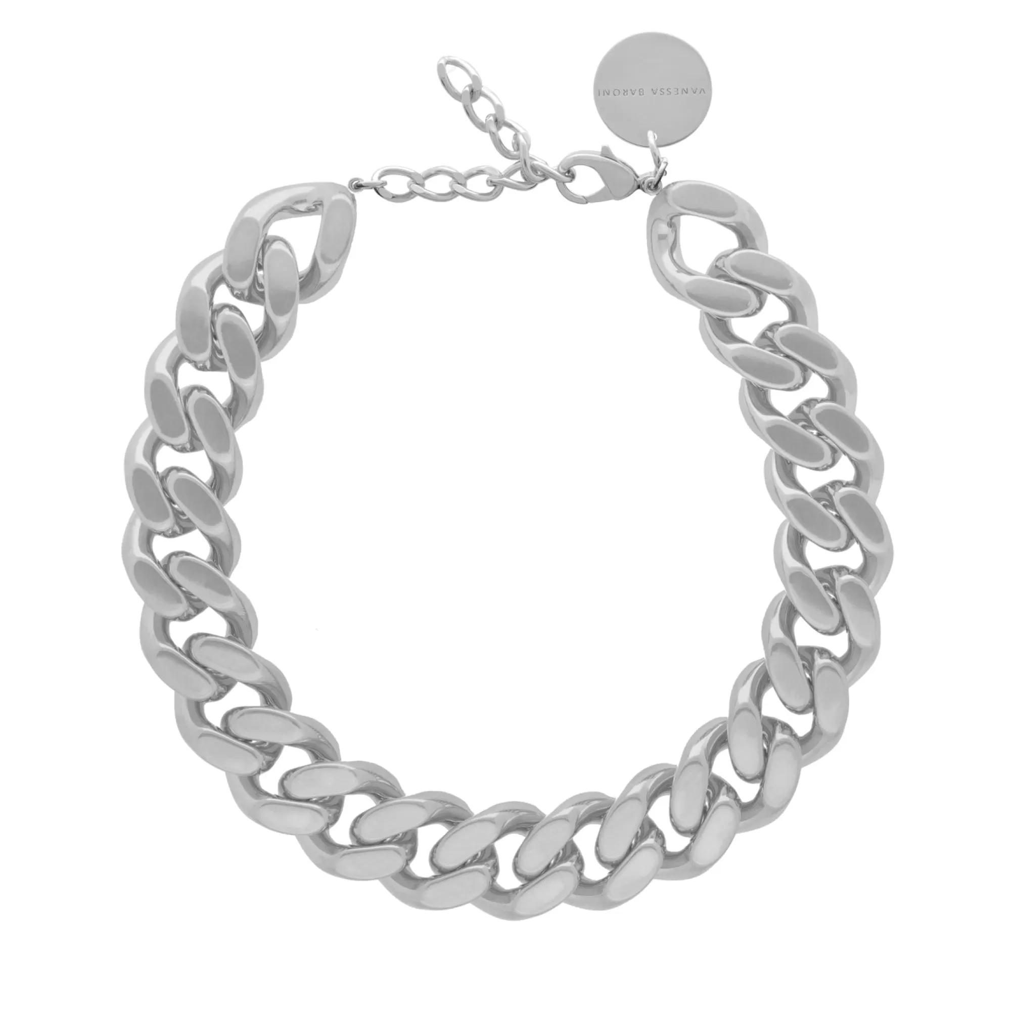 Online Vanessa Baroni Flat Chain Necklace Silver Vintage