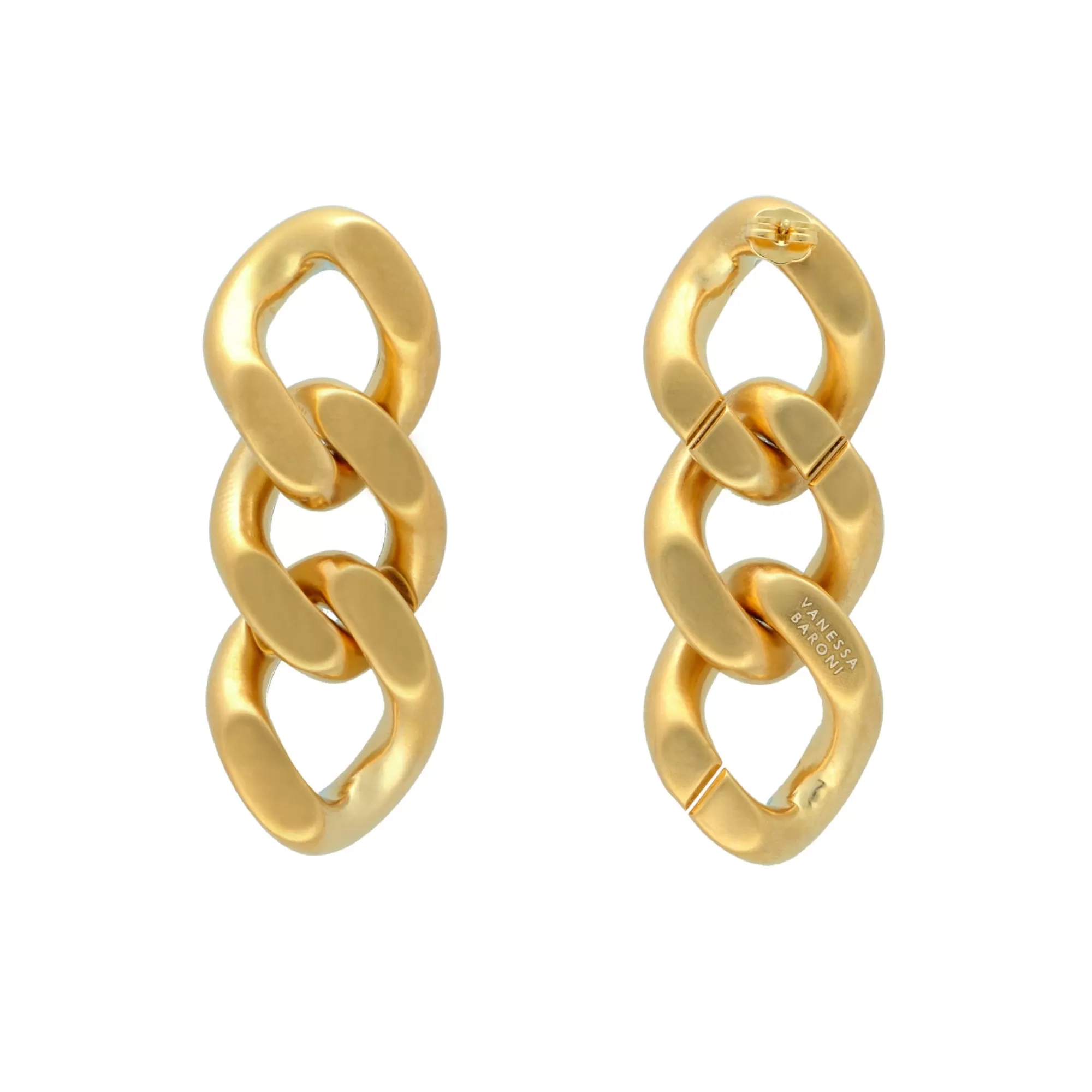 Clearance Vanessa Baroni New Flat Chain Earring Gold Vintage