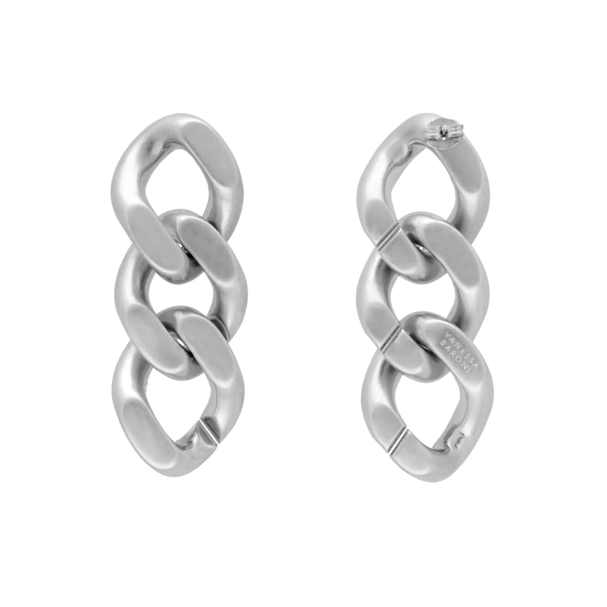 Best Sale Vanessa Baroni New Flat Chain Earring Silver Vintage