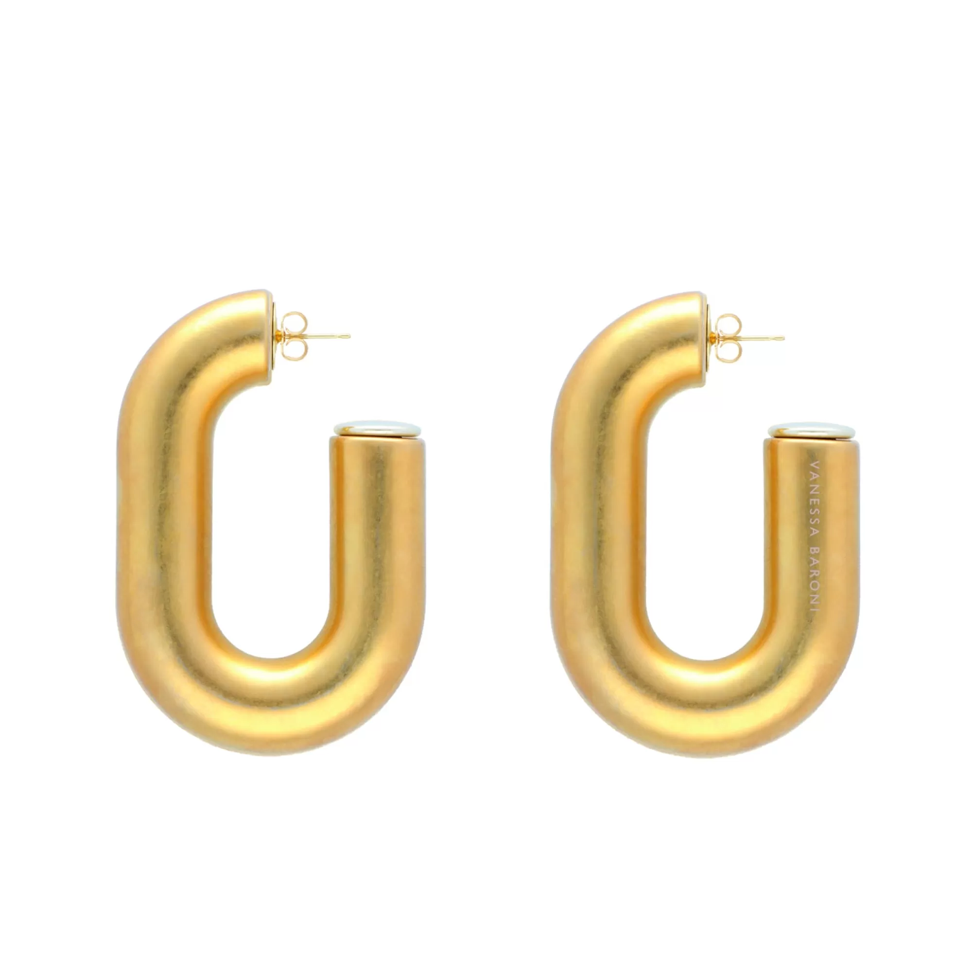 Hot Vanessa Baroni Tube Earring Gold Vintage