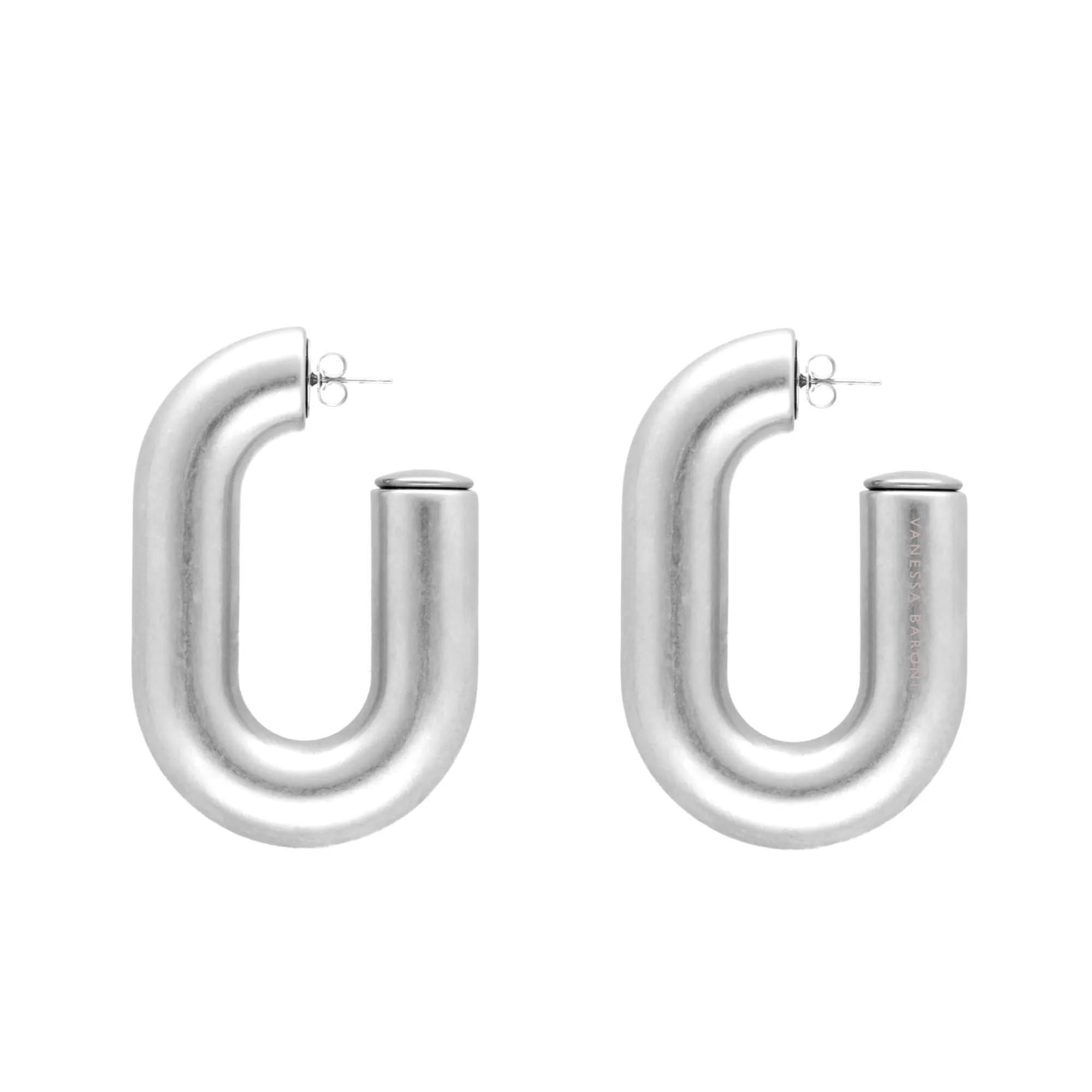 Hot Vanessa Baroni Tube Earring Silver Vintage